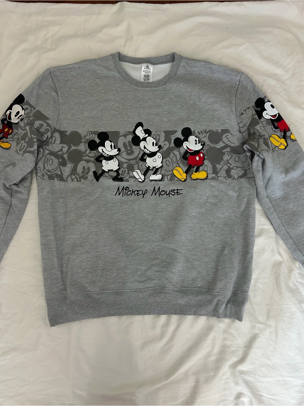 Disney Mickey Mouse Gray Crewneck Sweatshirt